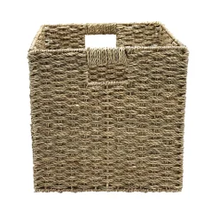 Boîte de rangement carrée en jonc de mer Mixxit