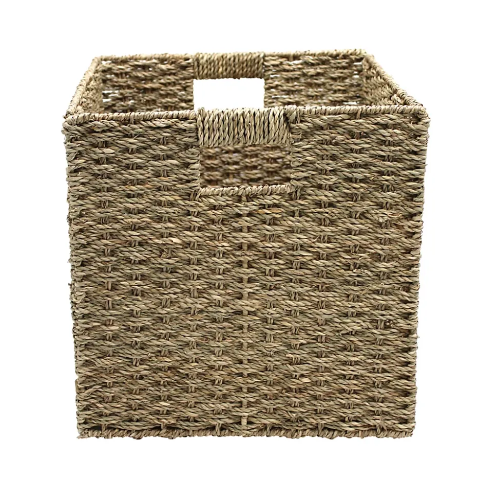 Boîte de rangement carrée en jonc de mer Mixxit