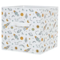 Boîte de rangement carrée en textile Mixxit motif de l'espace