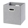 Boîte de rangement carrée en flanelle Mixxit coloris gris