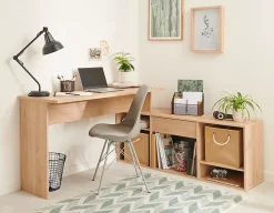 Boîte de rangement carrée en toile de jute Mixxit