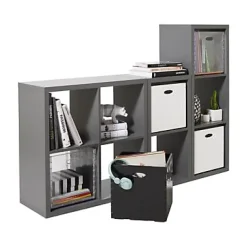 Boîte de rangement carrée en plastique Mixxit coloris blanc
