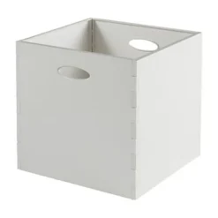 Boîte de rangement carrée en plastique Mixxit coloris blanc
