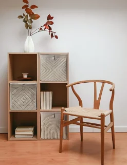 Boîte de rangement carrée en textile Mixxit motif arc en ciel