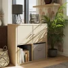 Boîte de rangement carrée en textile Mixxit coloris taupe