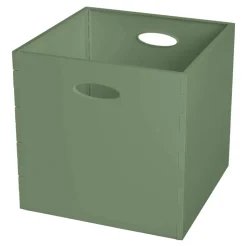 Boîte de rangement carrée en plastique Mixxit coloris vert