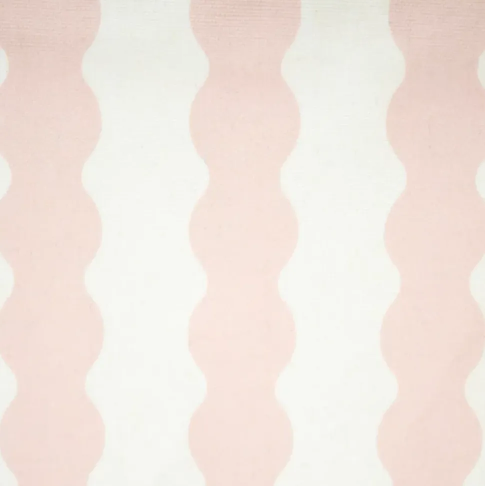 Boîte de rangement carrée en polycoton avec cadre Mixxit Hippolyte rose et blanc