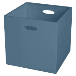 Boîte de rangement carrée en plastique Mixxit coloris bleu