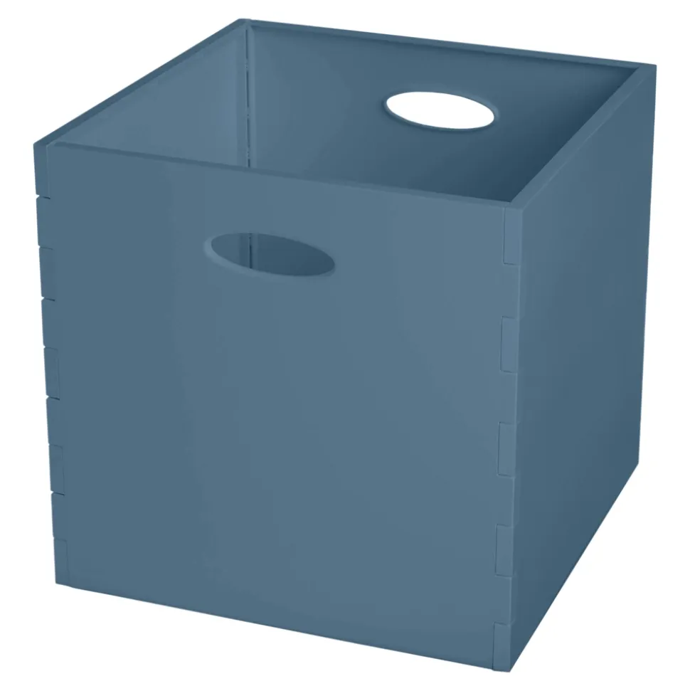 Boîte de rangement carrée en plastique Mixxit coloris bleu