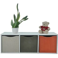 Boîte de rangement carrée en velours Mixxit coloris beige