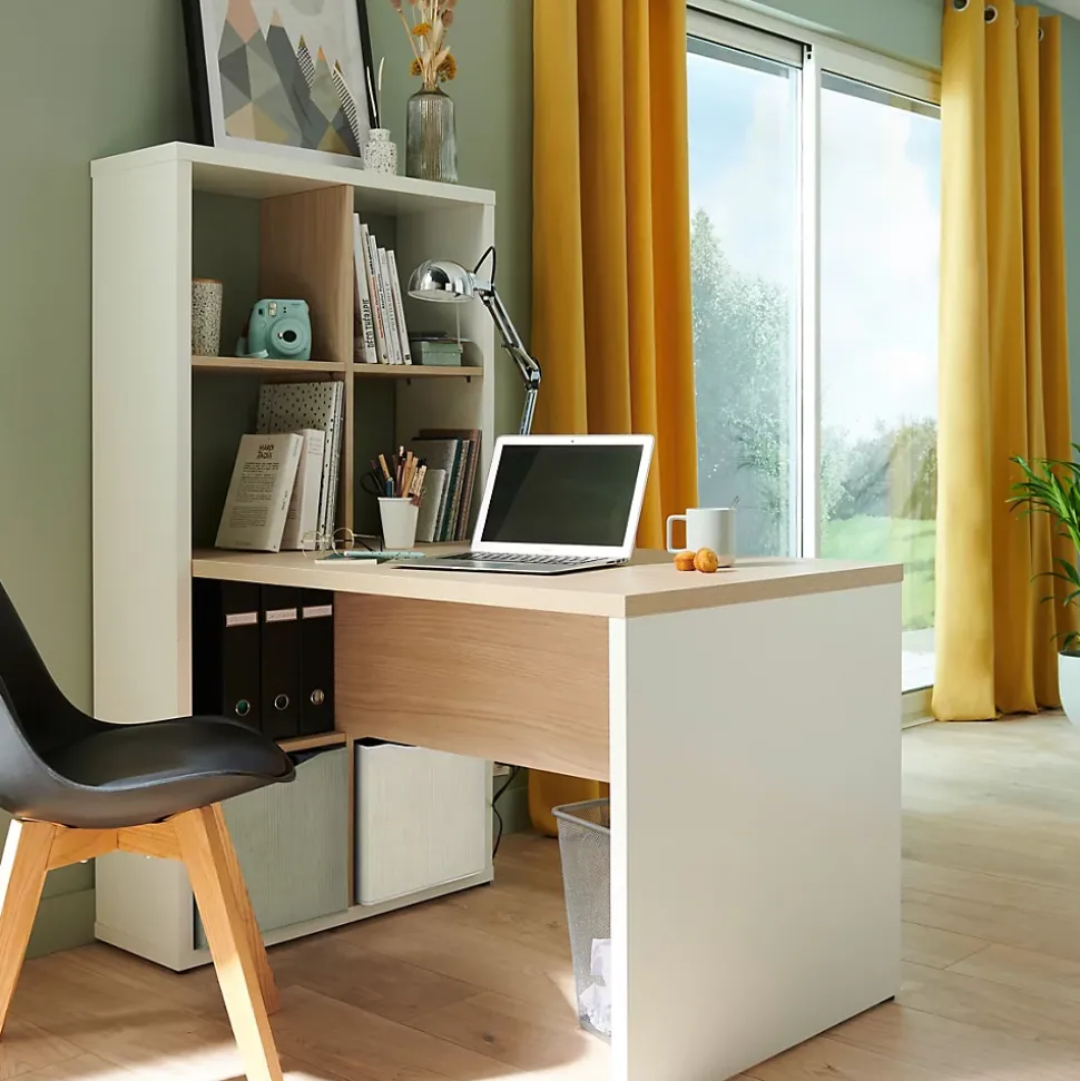 Boîte de rangement carrée en velours Mixxit coloris beige