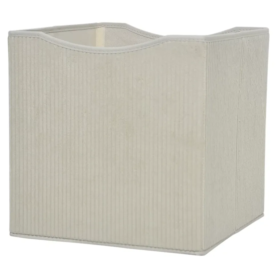Boîte de rangement carrée en velours Mixxit coloris beige