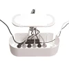 Boîte de rangement de câbles blanc D-Line L. 415 x l. 165 mm, bloc 6 prises