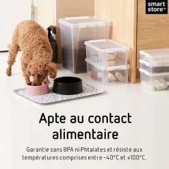 Boîte de rangement empilable 46 litres - Clips Blancs