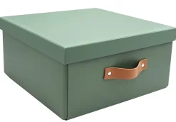 Boîte de rangement en carton rectangulaire Mixxit vert