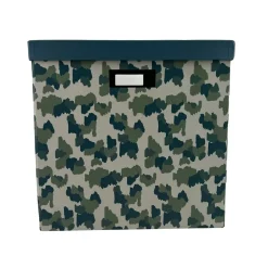 Boîte de rangement en carton avec couvercle Norasia motif camouflage
