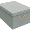 Boîte de rangement en carton rectangulaire grise