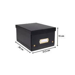 Boîte de rangement en carton Neo Deco A5+ - Noir