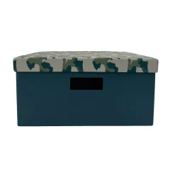 Boîte de rangement en carton Norasia avec couvercle motif camouflage