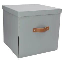 Boîte de rangement en carton rectangulaire Mixxit gris