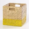 Boîte de rangement en fibre naturelle Mixxit coloris jaune