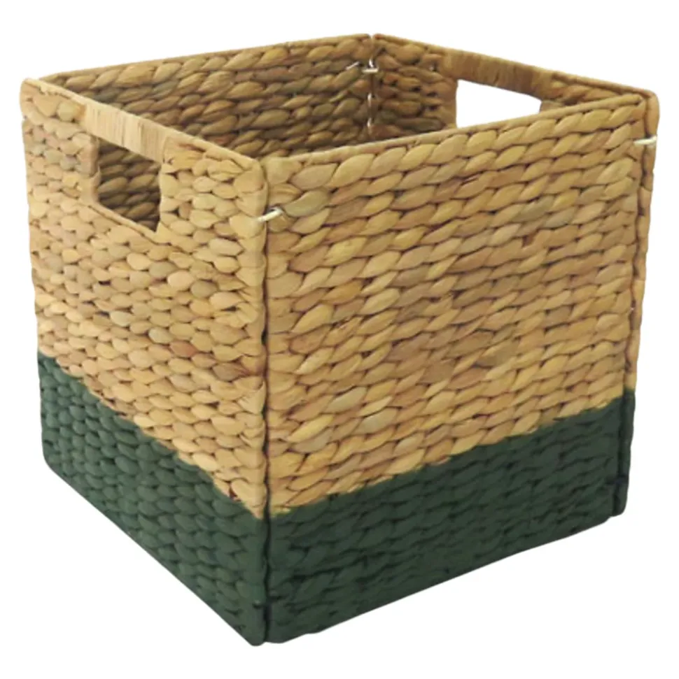 Boîte de rangement en fibre naturelle Mixxit coloris vert