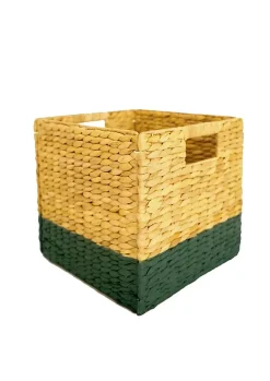 Boîte de rangement en fibre naturelle Mixxit coloris vert