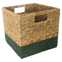 Boîte de rangement en fibre naturelle Mixxit coloris vert