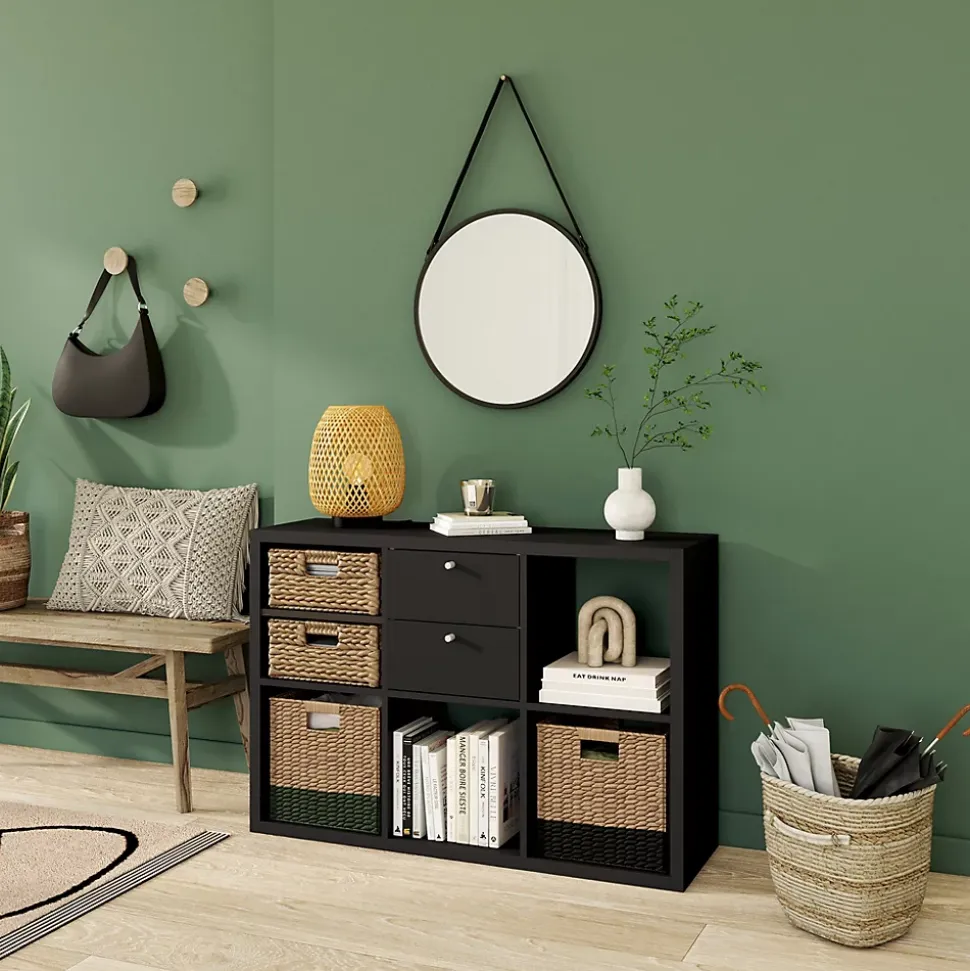 Boîte de rangement en fibre naturelle Mixxit coloris vert