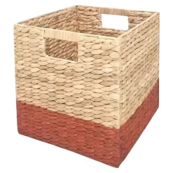 Boîte de rangement en fibre naturelle Mixxit coloris terracotta