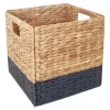 Boîte de rangement en fibre naturelle Mixxit coloris gris foncé