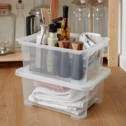 Boîte de rangement en plastique transparent 10L, Kaze