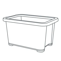 Boîte de rangement en plastique transparent 10L, Kaze