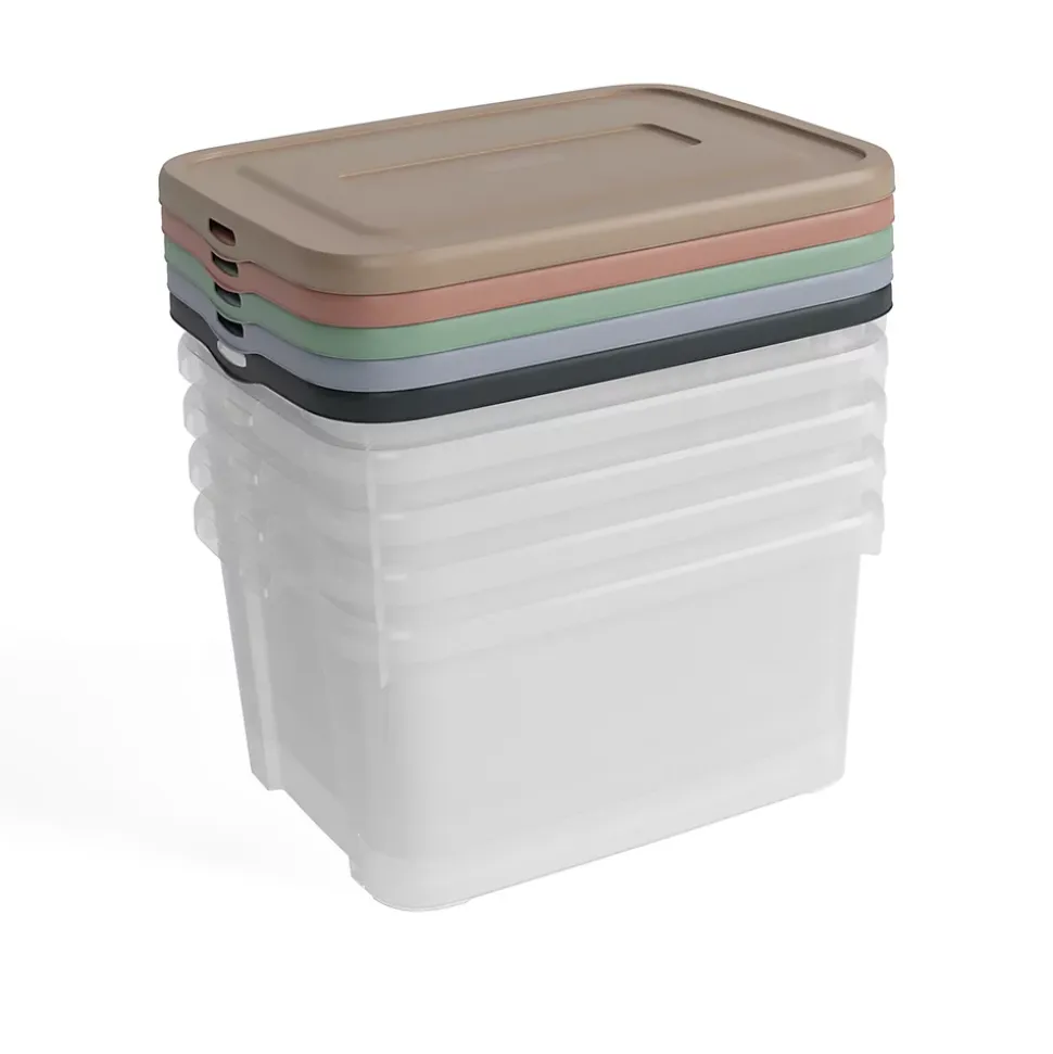 Boîte de rangement en plastique 25 L Handy Keter vendue par 5 pièces