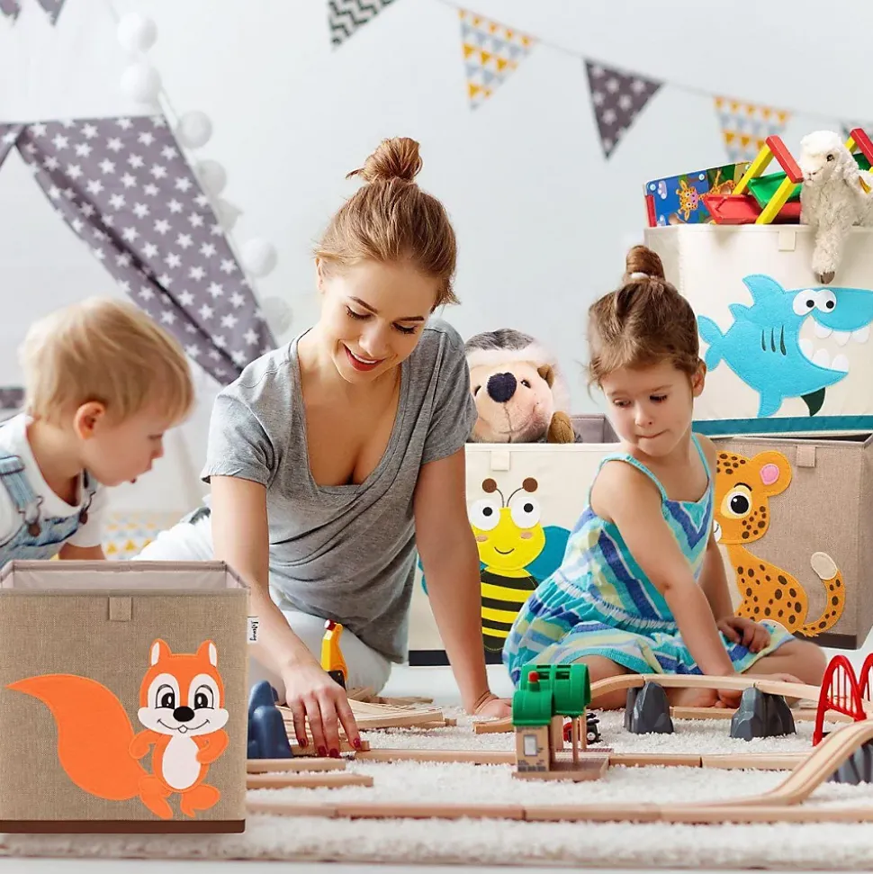 Boîte de rangement en tissu pour enfant "écureuil", compatible Ikea Kallax Lifeney