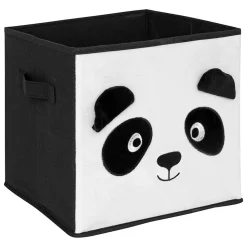 Boîte de rangement enfant panda Joey noir & blanc 29x29cm - Atmosphera