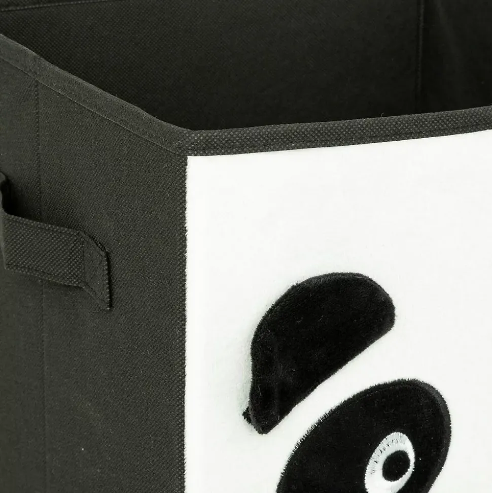 Boîte de rangement enfant panda Joey noir & blanc 29x29cm - Atmosphera