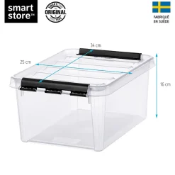 Boîte de rangement 8L empilable SmartStore Classic 10 Orthex P. 34 cm transparent
