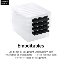 Boîte de rangement 25L empilable SmartStore Classic Orthex 16 P. 40 cm transparent