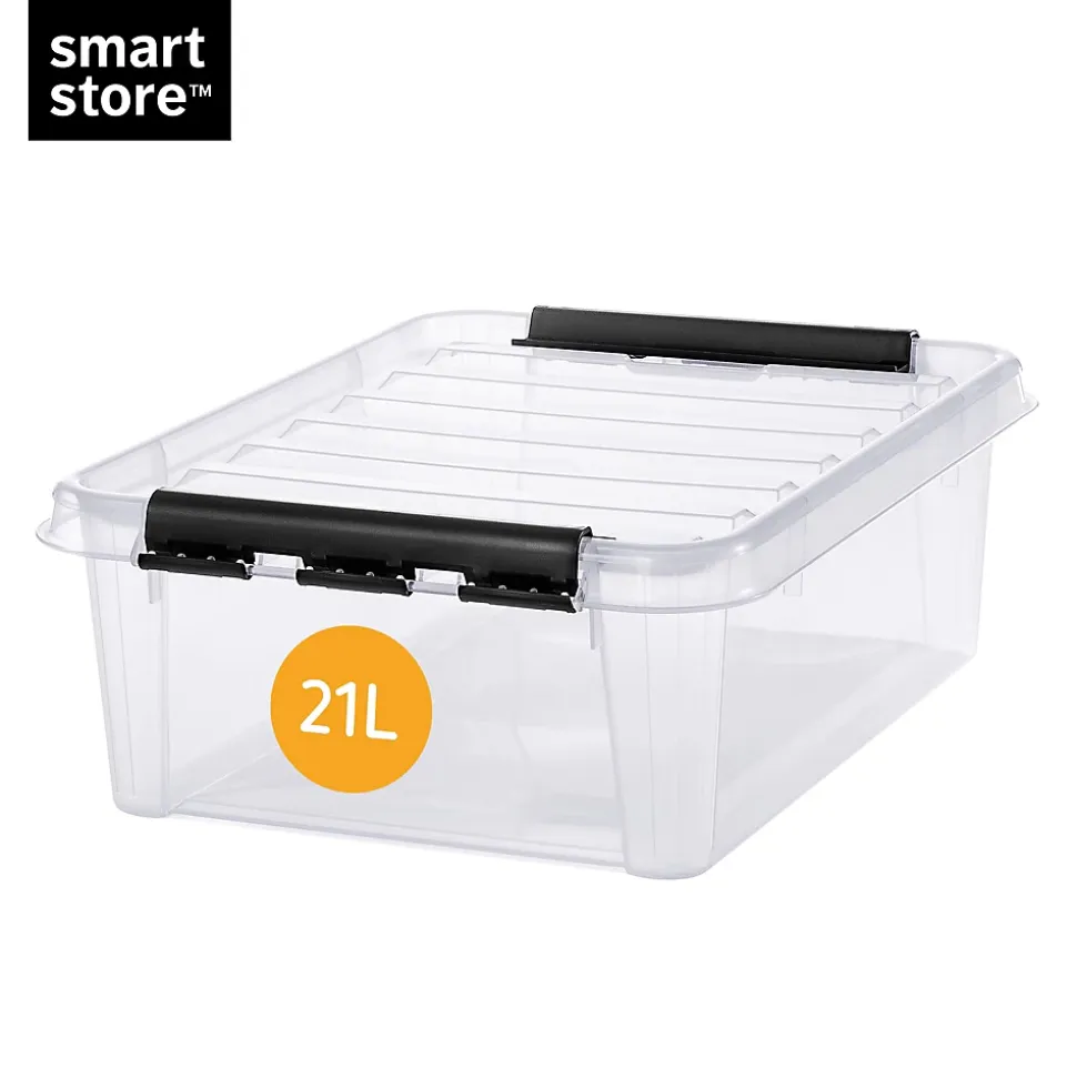 Boîte de rangement 21L empilable SmartStore Classic Orthex 24 P. 50 cm transparent