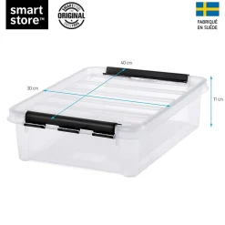 Boîte de rangement 8L empilable SmartStore Classic 14 Orthex P. 40 cm transparent