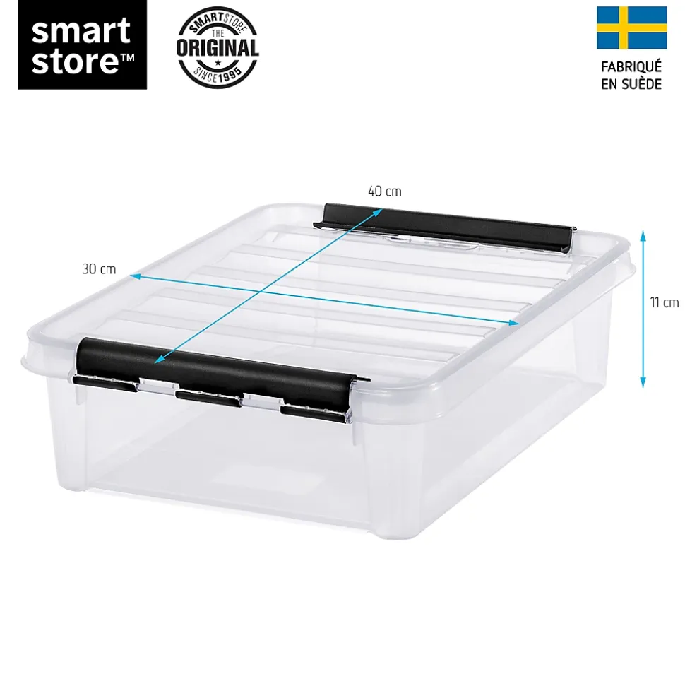 Boîte de rangement 8L empilable SmartStore Classic 14 Orthex P. 40 cm transparent