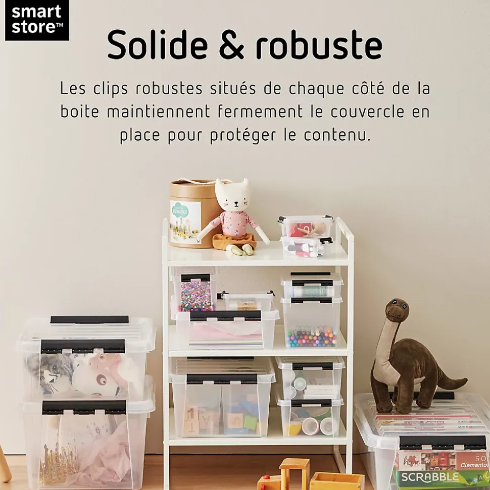 Boîte de rangement 8L empilable SmartStore Classic 12 Orthex P. 28 cm transparent