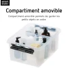Boîte de rangement 14L empilable SmartStore Classic 15 Orthex P. 40 cm transparent avec 6 compartiments