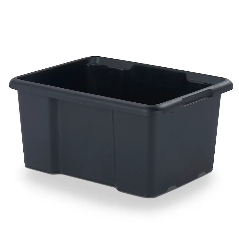Boîte de rangement 26L Fitty H. 23 cm x L. 45,5 cm plastique noir