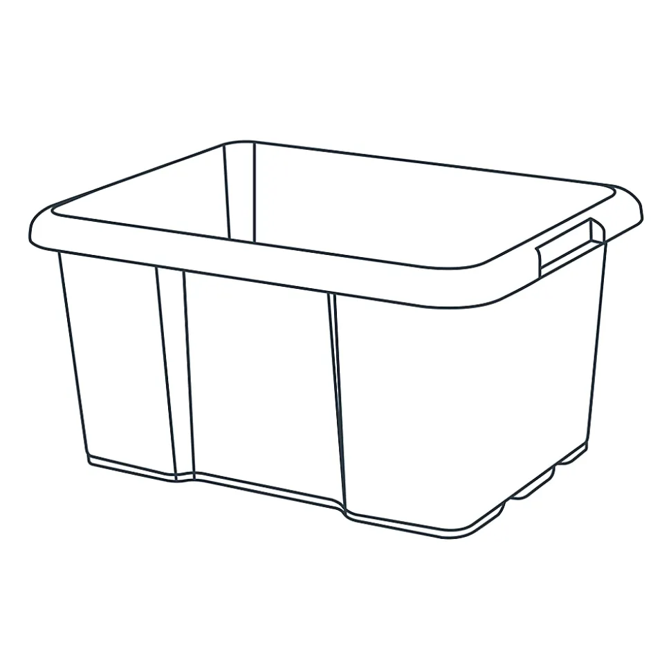 Boîte de rangement 26L Fitty H. 23 cm x L. 45,5 cm plastique noir