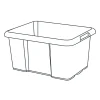 Boîte de rangement 14L Fitty H. 19,5 cm x L. 38 cm plastique noir