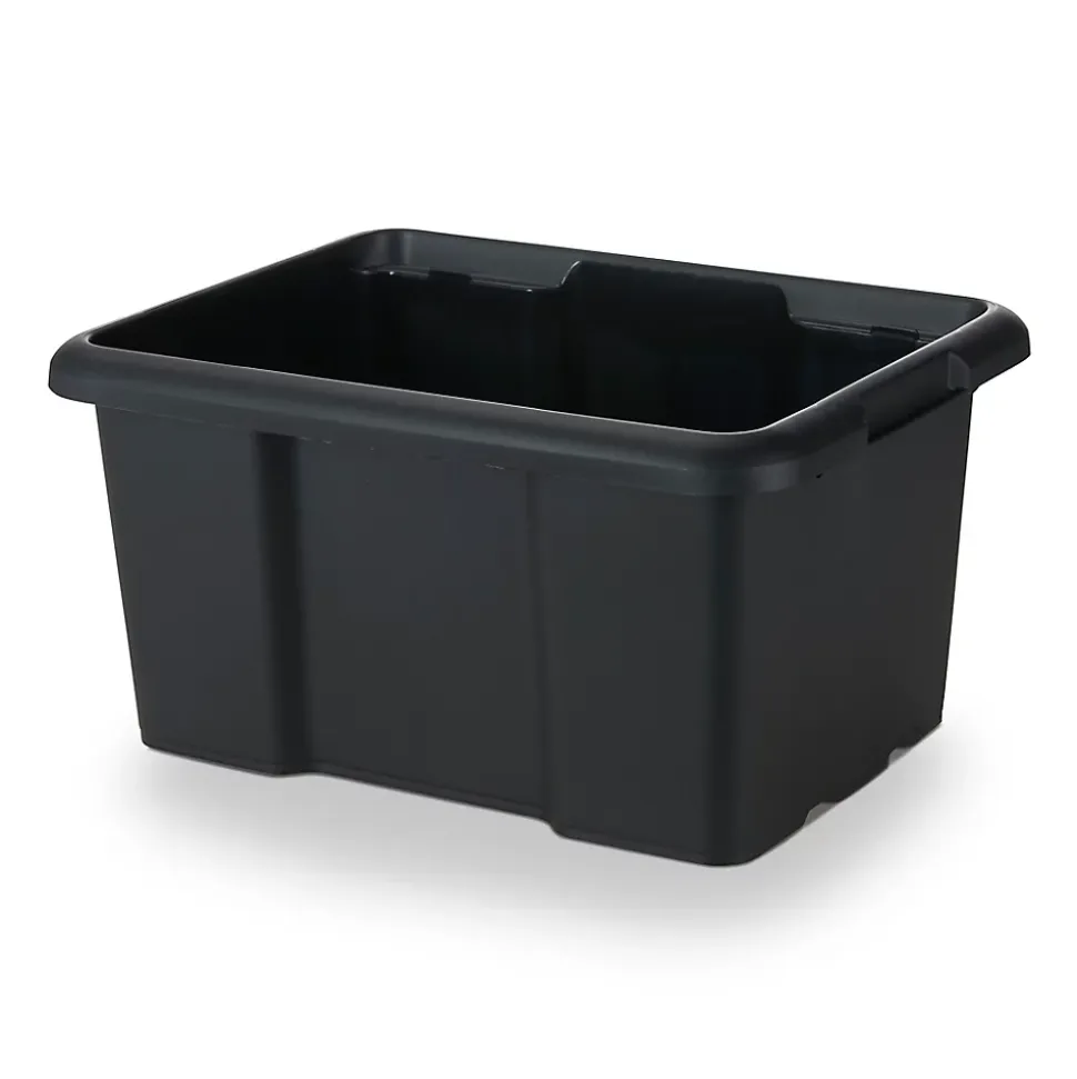 Boîte de rangement 14L Fitty H. 19,5 cm x L. 38 cm plastique noir