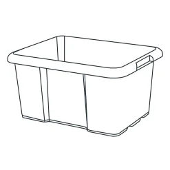Boîte de rangement 44L Fitty H. 29,5 cm x L. 55,5 cm plastique noir