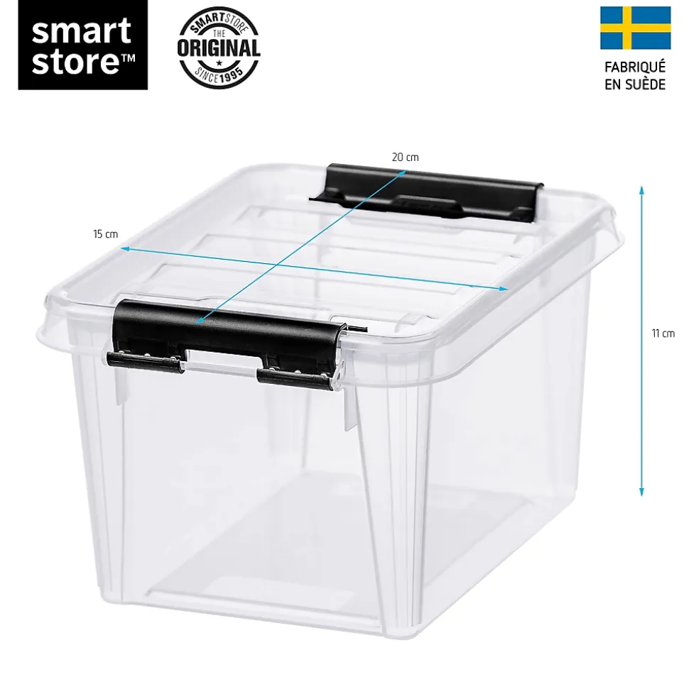 Boîte de rangement 1,5L SmartStore Classic 1.5 Orthex P. 20 cm transparent